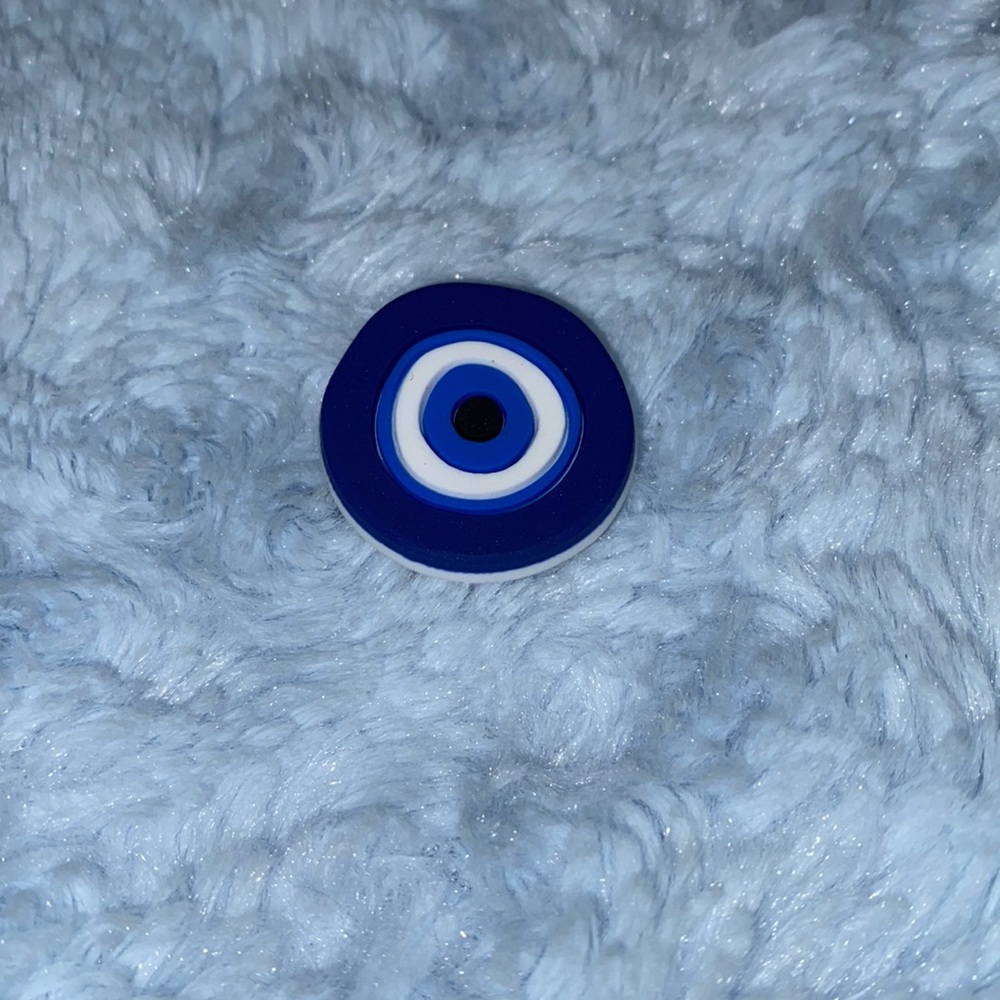 Evil eye croc charm